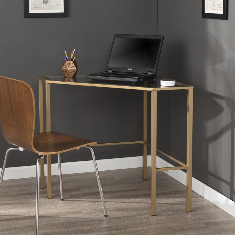Wrought Studio Coopers Glass Corner Desk & Reviews Wayfair